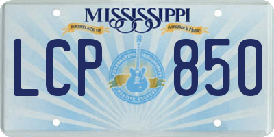 MS license plate LCP850