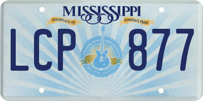 MS license plate LCP877
