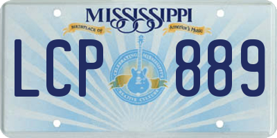 MS license plate LCP889