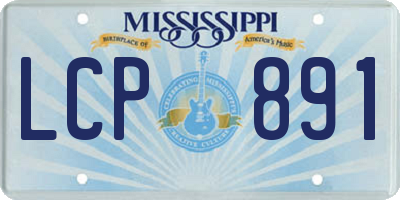 MS license plate LCP891