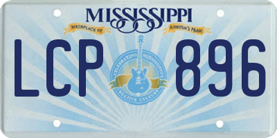 MS license plate LCP896