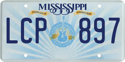 MS license plate LCP897