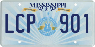 MS license plate LCP901