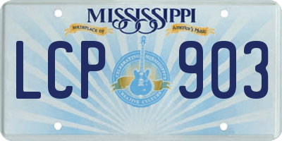 MS license plate LCP903