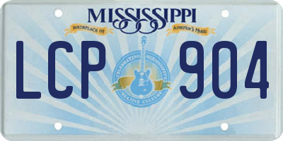 MS license plate LCP904