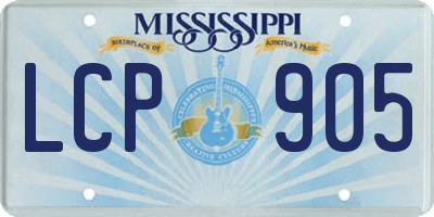 MS license plate LCP905