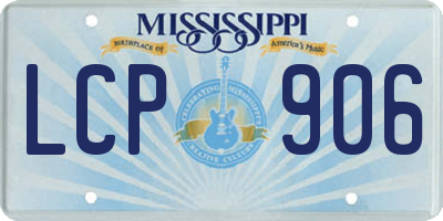 MS license plate LCP906