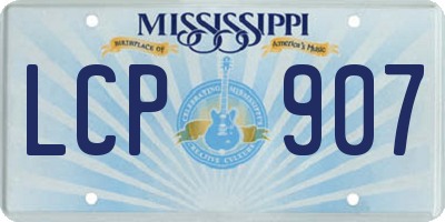 MS license plate LCP907