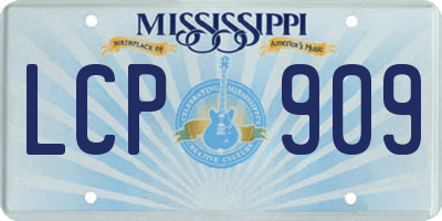MS license plate LCP909