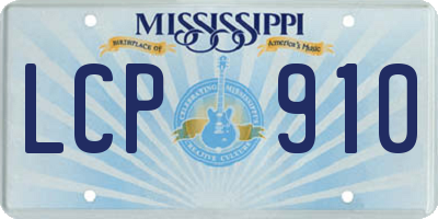MS license plate LCP910