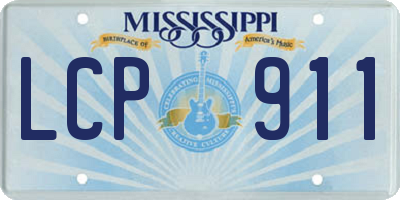 MS license plate LCP911