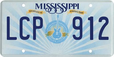 MS license plate LCP912
