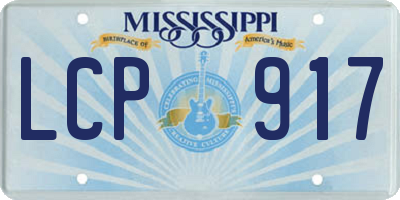 MS license plate LCP917