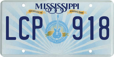 MS license plate LCP918