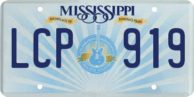 MS license plate LCP919
