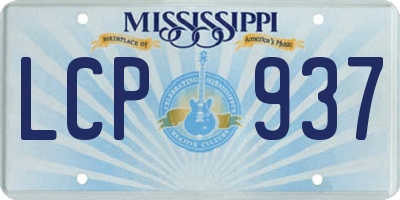 MS license plate LCP937
