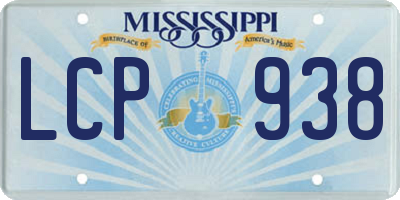 MS license plate LCP938