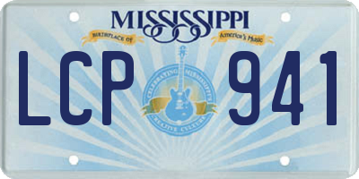 MS license plate LCP941