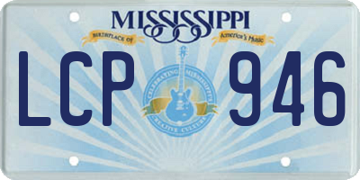 MS license plate LCP946