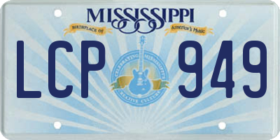 MS license plate LCP949