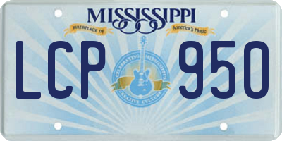 MS license plate LCP950