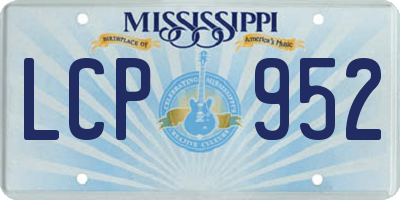 MS license plate LCP952