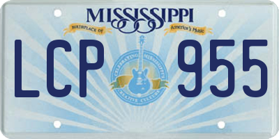 MS license plate LCP955