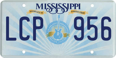 MS license plate LCP956