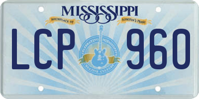 MS license plate LCP960