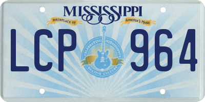 MS license plate LCP964