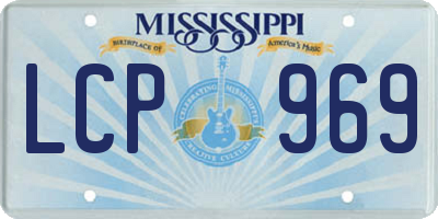 MS license plate LCP969