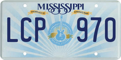 MS license plate LCP970
