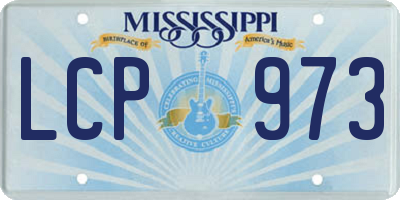 MS license plate LCP973