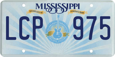 MS license plate LCP975