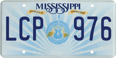 MS license plate LCP976