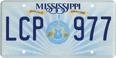 MS license plate LCP977