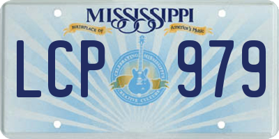 MS license plate LCP979