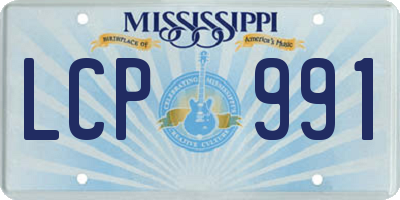 MS license plate LCP991
