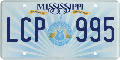 MS license plate LCP995