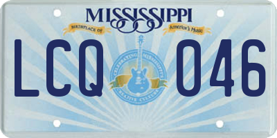 MS license plate LCQ046