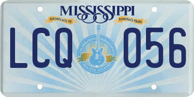 MS license plate LCQ056