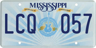 MS license plate LCQ057