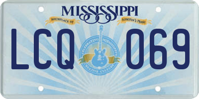 MS license plate LCQ069