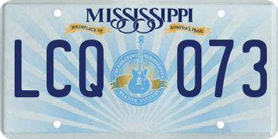 MS license plate LCQ073