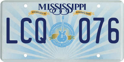 MS license plate LCQ076