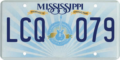 MS license plate LCQ079