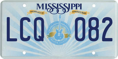 MS license plate LCQ082
