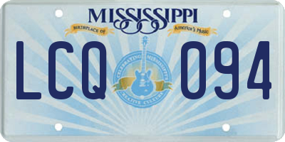 MS license plate LCQ094