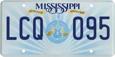 MS license plate LCQ095