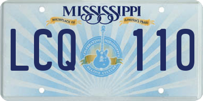 MS license plate LCQ110